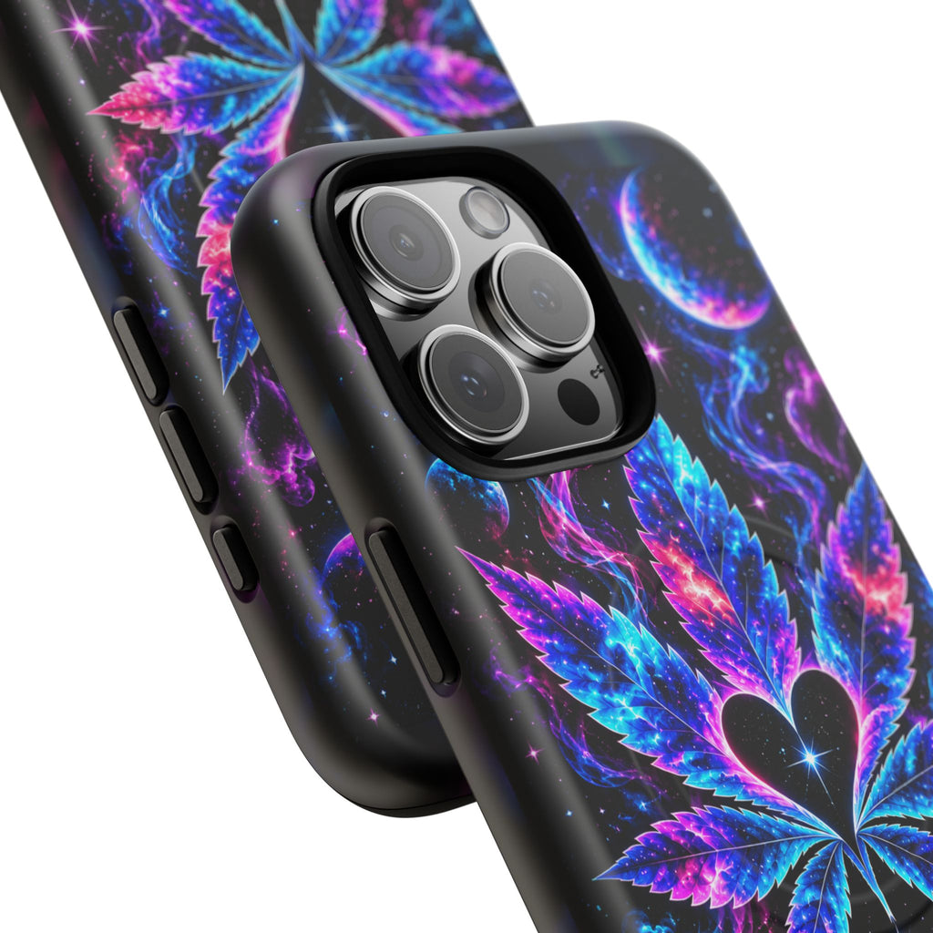 Hugs & Drugs Neon Butterfly Phone Case | Psychedelic Floral MagSafe Compatible Tough iPhone Case