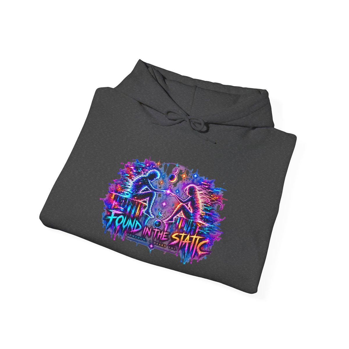 Different Worlds, Same Wavelength Hoodie | Signal Found Neon Graphic Sweatshirt | Hugs & Drugs
