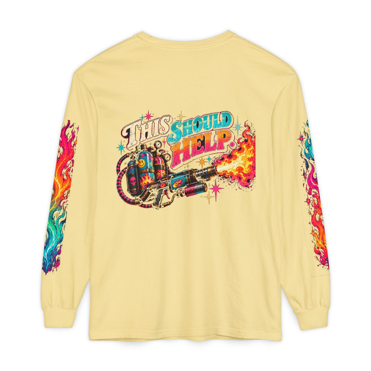 My Emotional Support Long Sleeve Shirt | This Should Help Graphic Tee | Unisex Comfort Colors