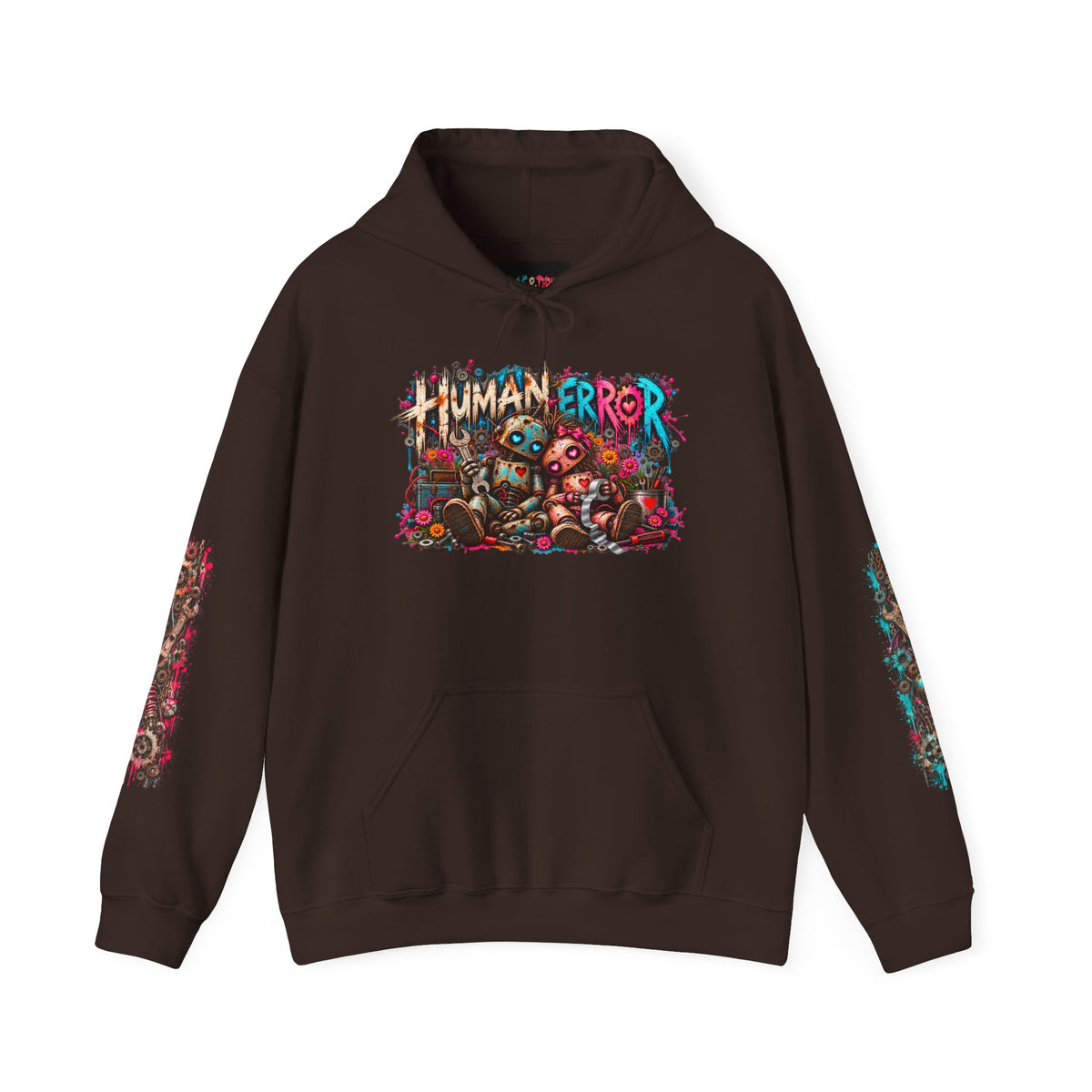 Hoodie - "Human Error" Graphic Streetwear Hoodie (Back: "Working as Intended")