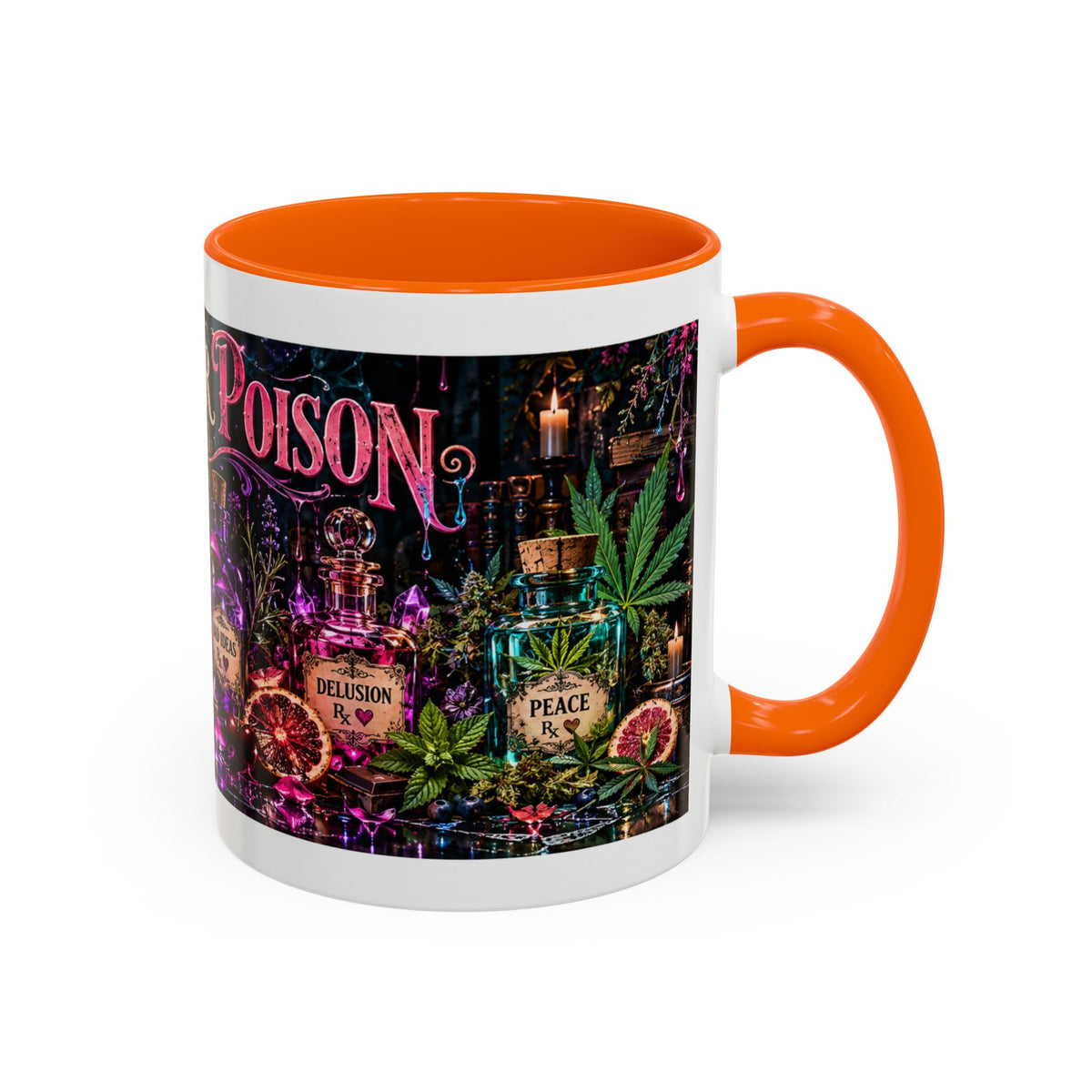 Pick Your Poison Coffee Mug | Gothic Apothecary & Psychedelic Mushroom Art | 11oz & 15oz