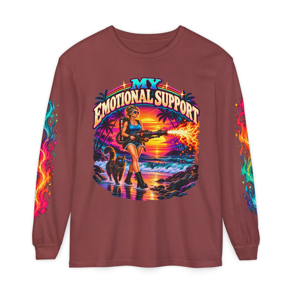 My Emotional Support Long Sleeve Shirt | This Should Help Graphic Tee | Unisex Comfort Colors