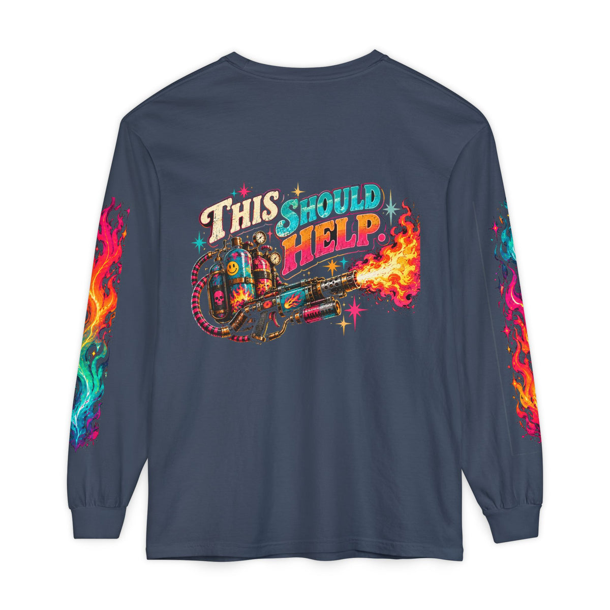 My Emotional Support Long Sleeve Shirt | This Should Help Graphic Tee | Unisex Comfort Colors