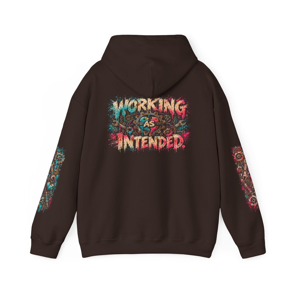 Hoodie - "Human Error" Graphic Streetwear Hoodie (Back: "Working as Intended")