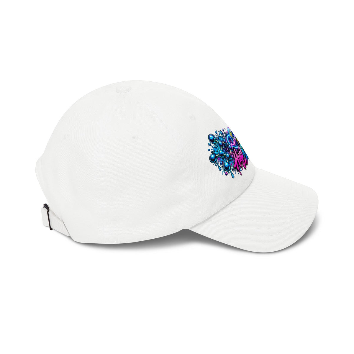 Hugs & Drugs Neon Graffiti Dad Hat | Colorful Streetwear Baseball Cap | Unisex