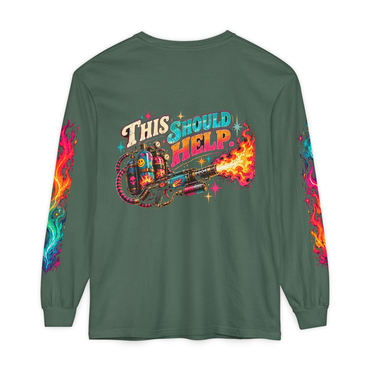 My Emotional Support Long Sleeve Shirt | This Should Help Graphic Tee | Unisex Comfort Colors