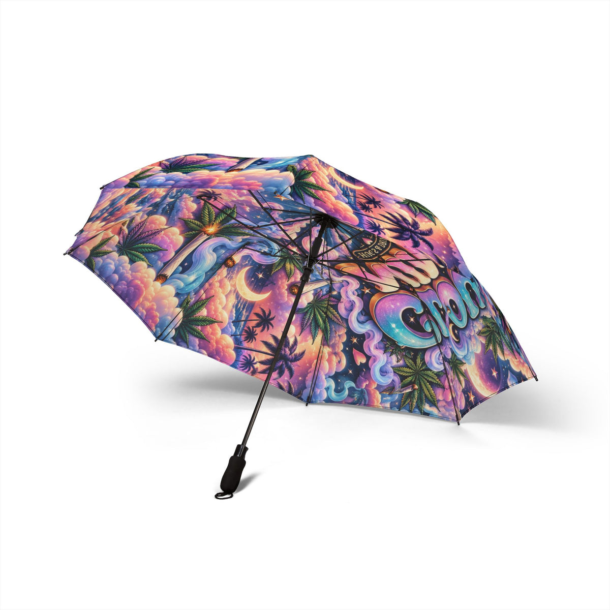Sundazed Sunday Cloud 9 Umbrella | Colorful Psychedelic Tropical Foldable Rain Umbrella