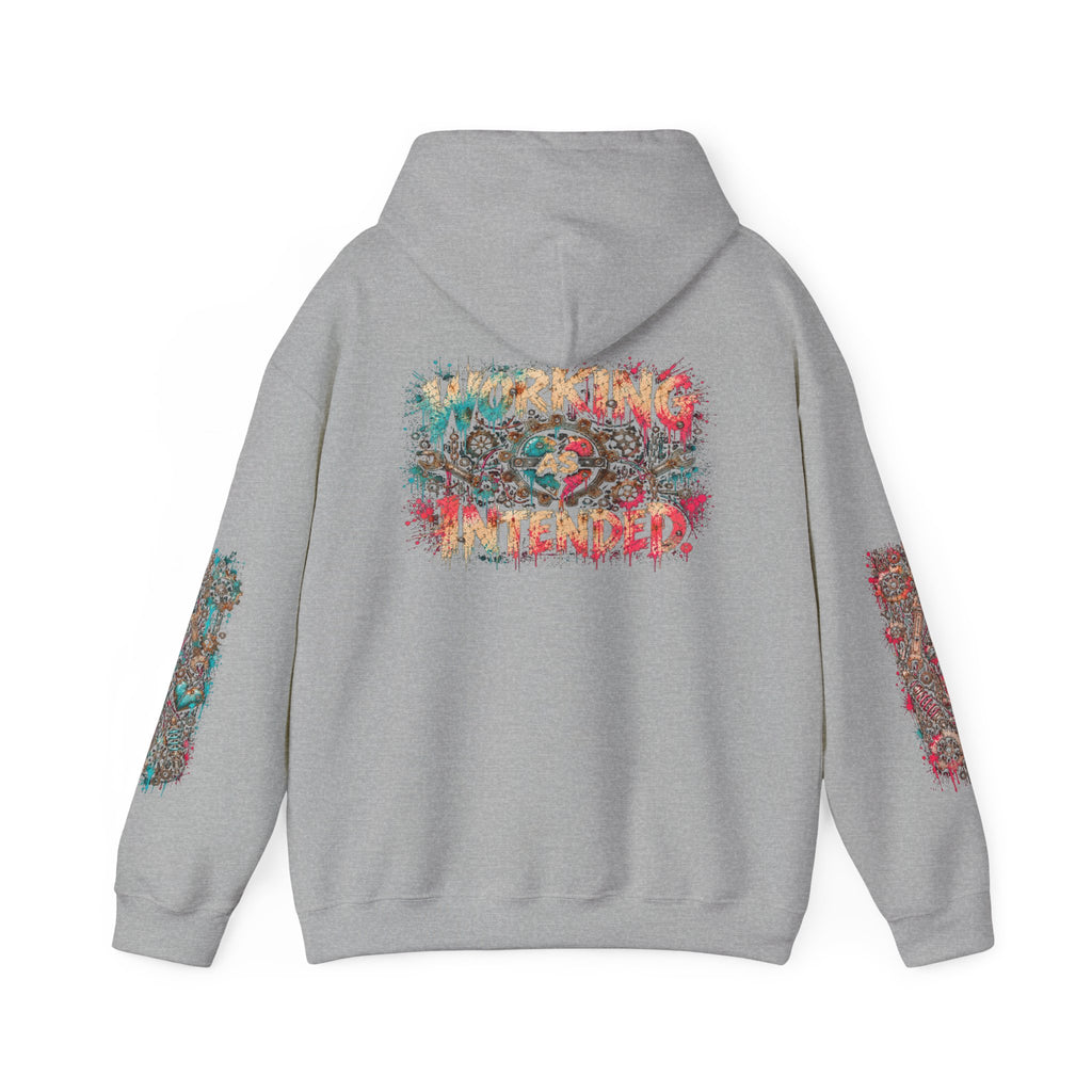 Hoodie - "Human Error" Graphic Streetwear Hoodie (Back: "Working as Intended")