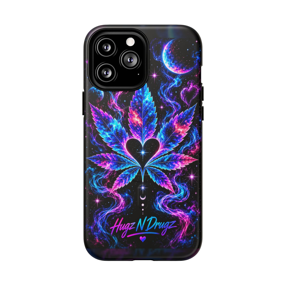 Hugs & Drugs Neon Butterfly Phone Case | Psychedelic Floral MagSafe Compatible Tough iPhone Case