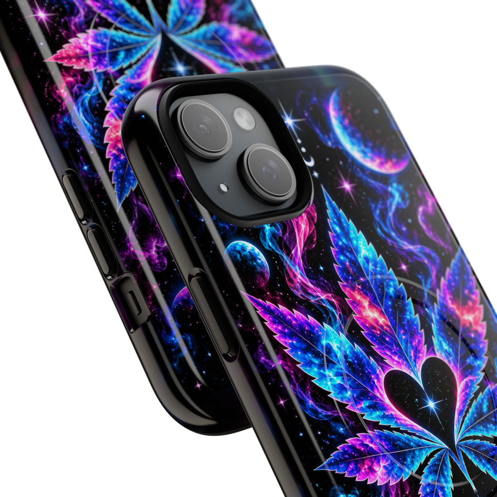 Hugs & Drugs Neon Butterfly Phone Case | Psychedelic Floral MagSafe Compatible Tough iPhone Case