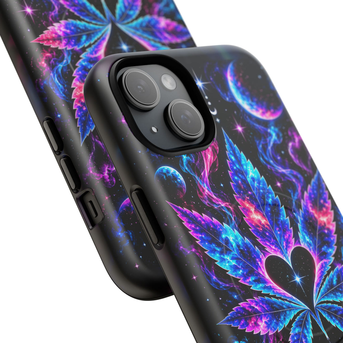 Hugs & Drugs Neon Butterfly Phone Case | Psychedelic Floral MagSafe Compatible Tough iPhone Case