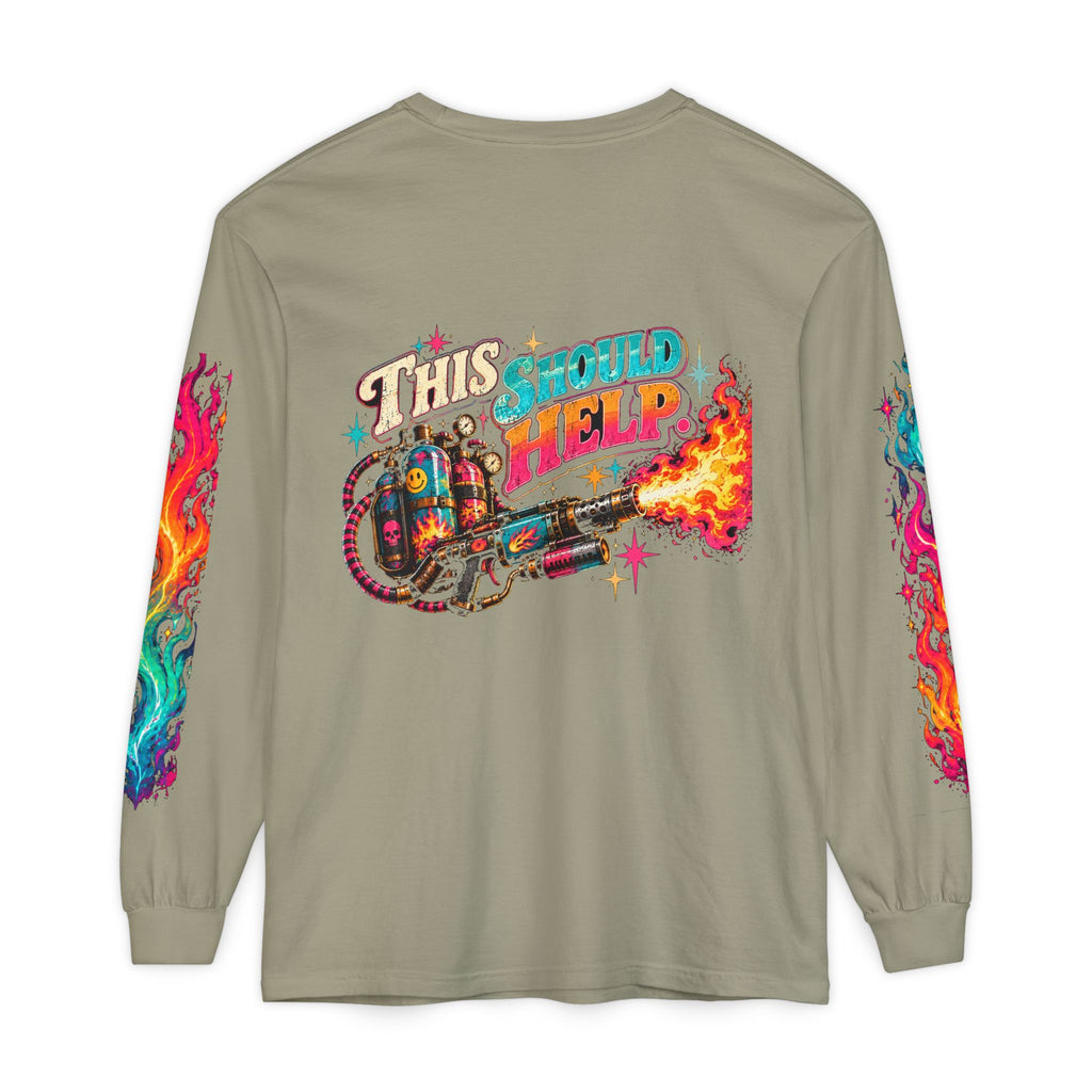 My Emotional Support Long Sleeve Shirt | This Should Help Graphic Tee | Unisex Comfort Colors