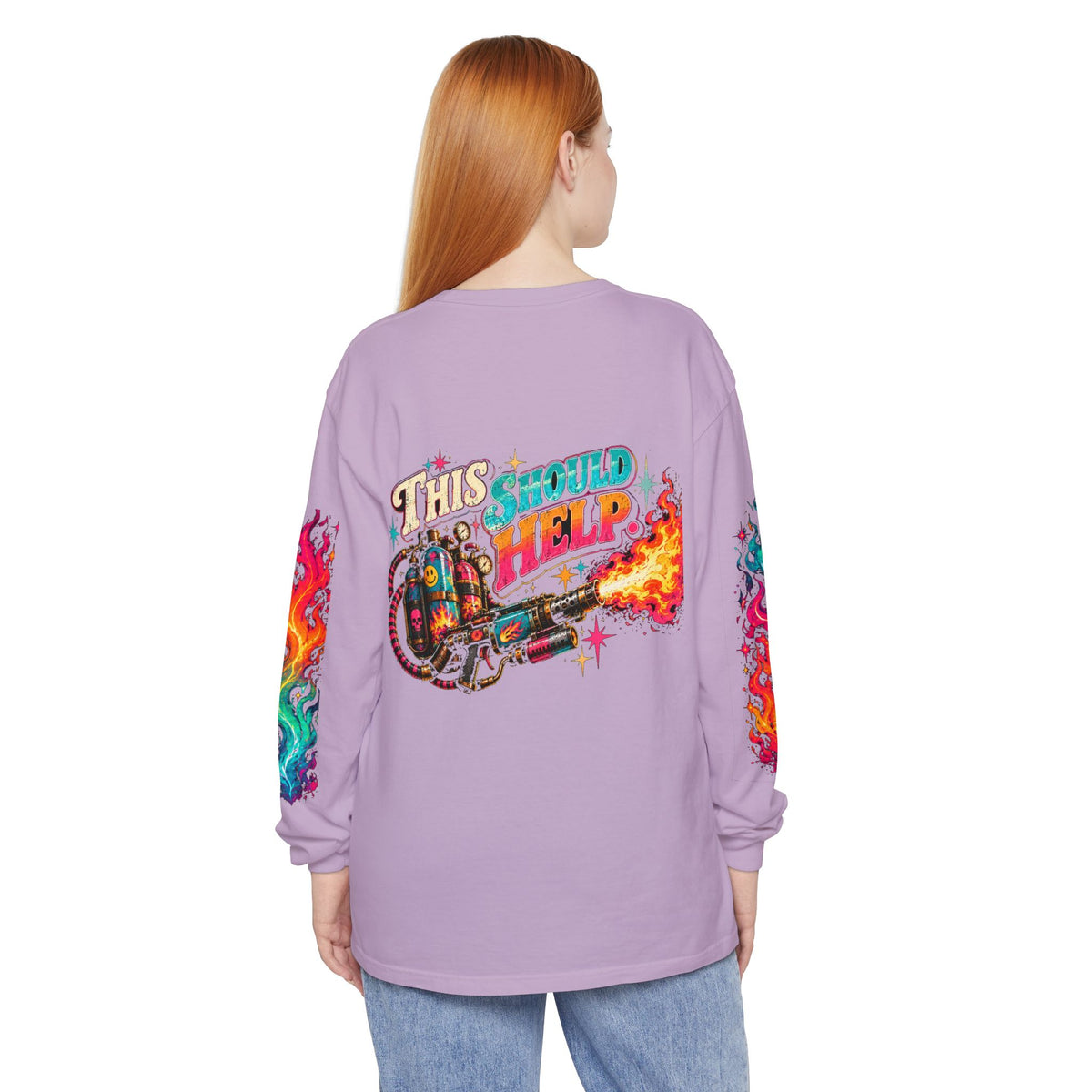 My Emotional Support Long Sleeve Shirt | This Should Help Graphic Tee | Unisex Comfort Colors