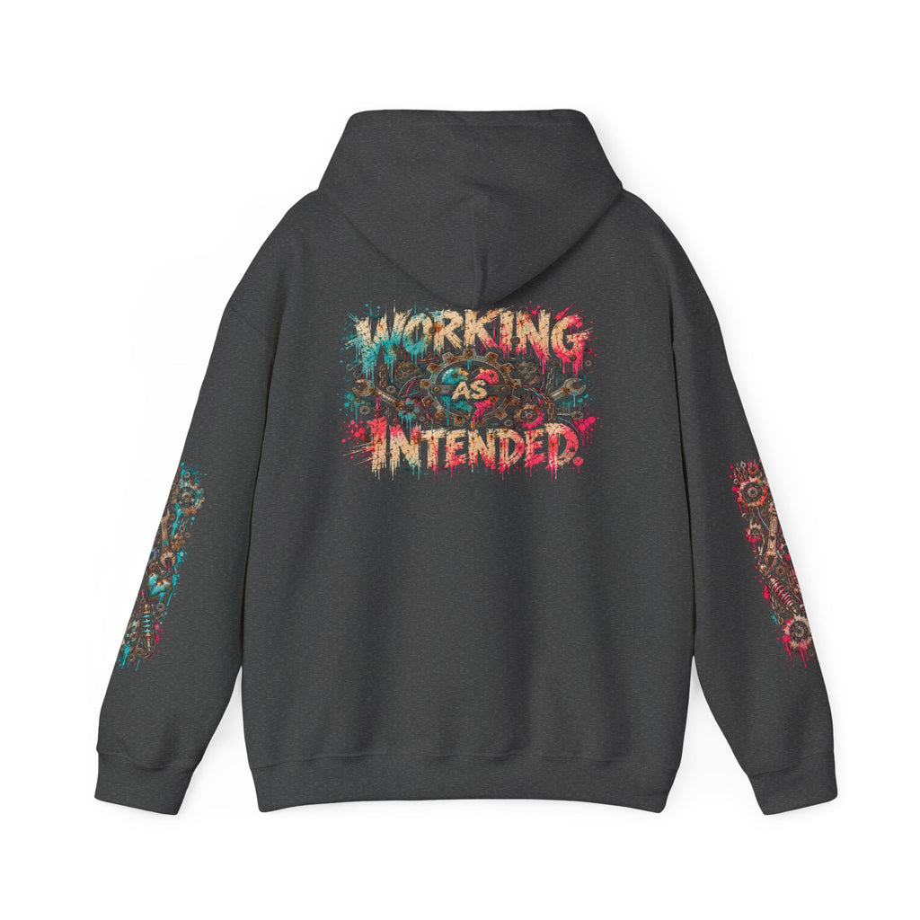 Hoodie - "Human Error" Graphic Streetwear Hoodie (Back: "Working as Intended")