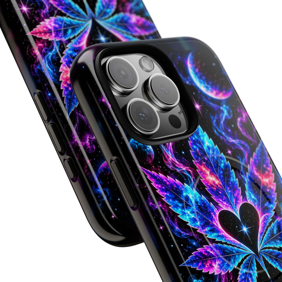 Hugs & Drugs Neon Butterfly Phone Case | Psychedelic Floral MagSafe Compatible Tough iPhone Case