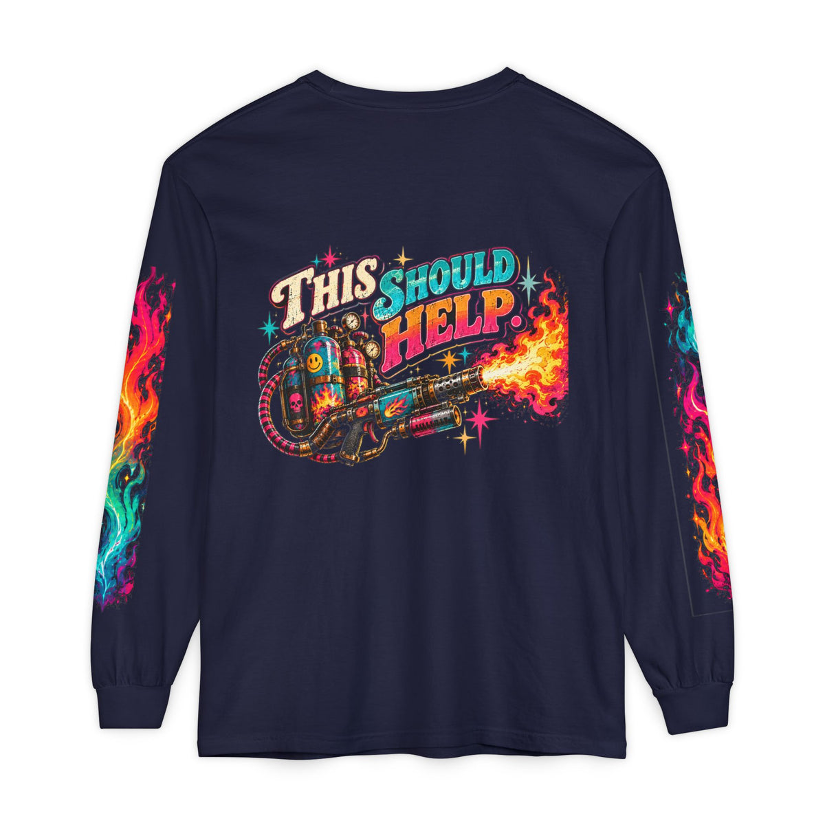 My Emotional Support Long Sleeve Shirt | This Should Help Graphic Tee | Unisex Comfort Colors