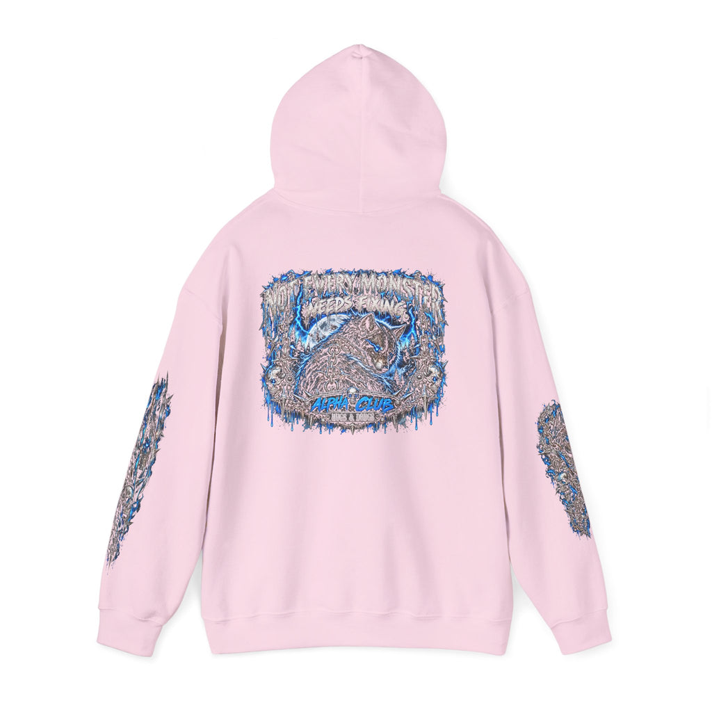 Wolf Alpha Club Hoodie – Hugs & Drugs Unisex Wolf Graphic Sweatshirt | Edgy Streetwear