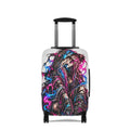 Neon Gothic Fantasy Luggage Cover | Dark Surreal Travel Suitcase Protector