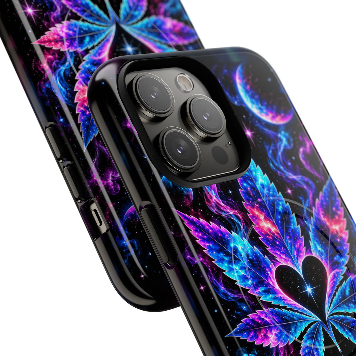 Hugs & Drugs Neon Butterfly Phone Case | Psychedelic Floral MagSafe Compatible Tough iPhone Case