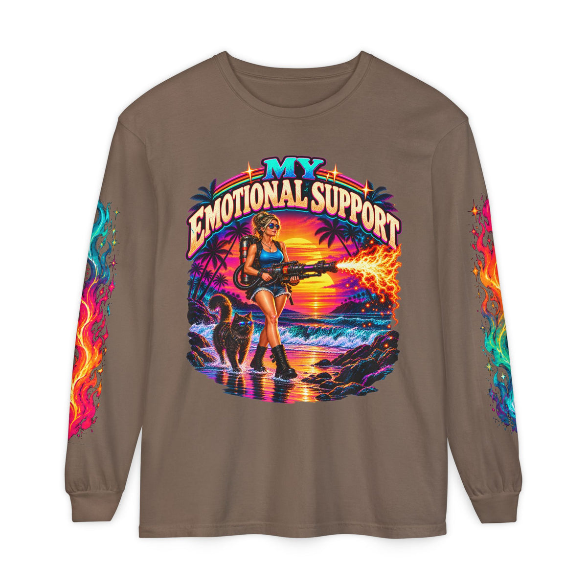 My Emotional Support Long Sleeve Shirt | This Should Help Graphic Tee | Unisex Comfort Colors