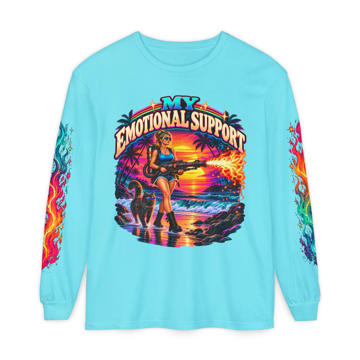 My Emotional Support Long Sleeve Shirt | This Should Help Graphic Tee | Unisex Comfort Colors