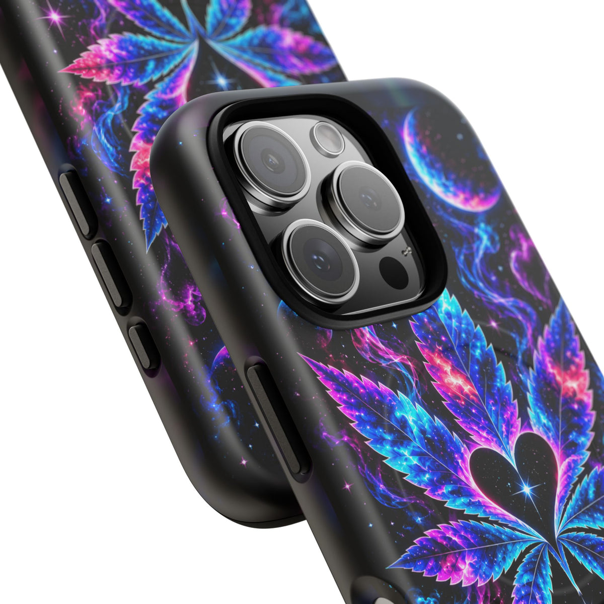 Hugs & Drugs Neon Butterfly Phone Case | Psychedelic Floral MagSafe Compatible Tough iPhone Case