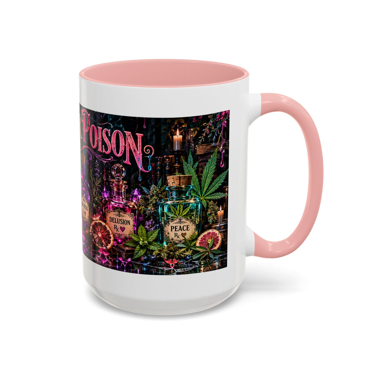 Pick Your Poison Coffee Mug | Gothic Apothecary & Psychedelic Mushroom Art | 11oz & 15oz