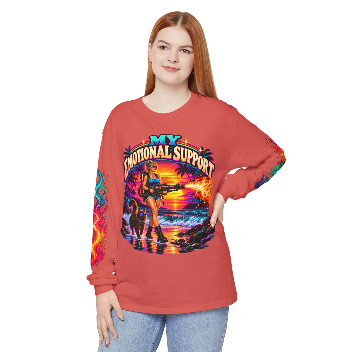 My Emotional Support Long Sleeve Shirt | This Should Help Graphic Tee | Unisex Comfort Colors