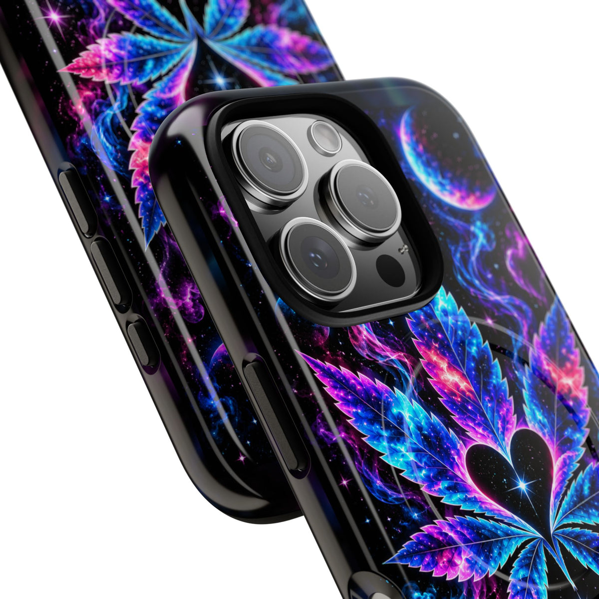 Hugs & Drugs Neon Butterfly Phone Case | Psychedelic Floral MagSafe Compatible Tough iPhone Case