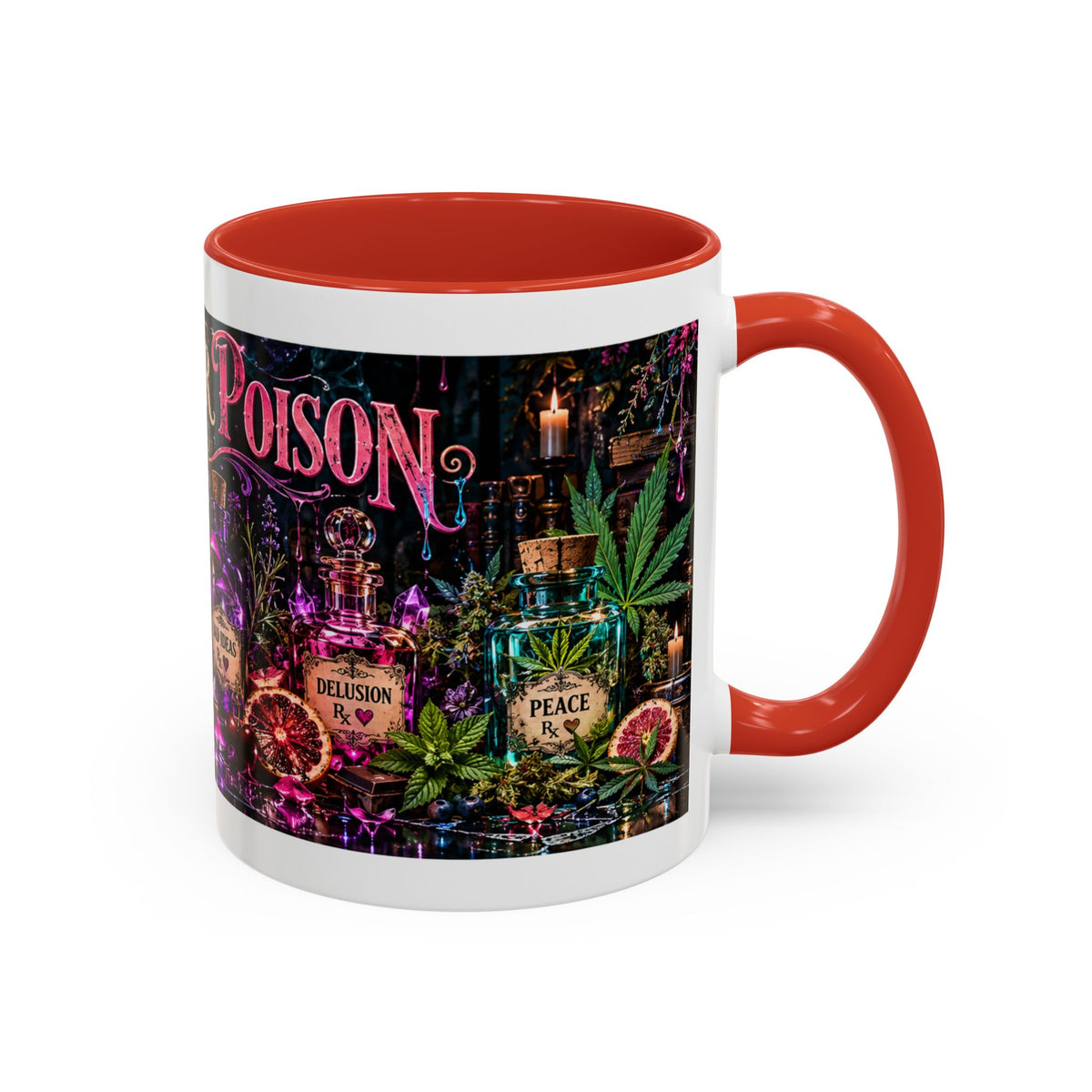 Pick Your Poison Coffee Mug | Gothic Apothecary & Psychedelic Mushroom Art | 11oz & 15oz