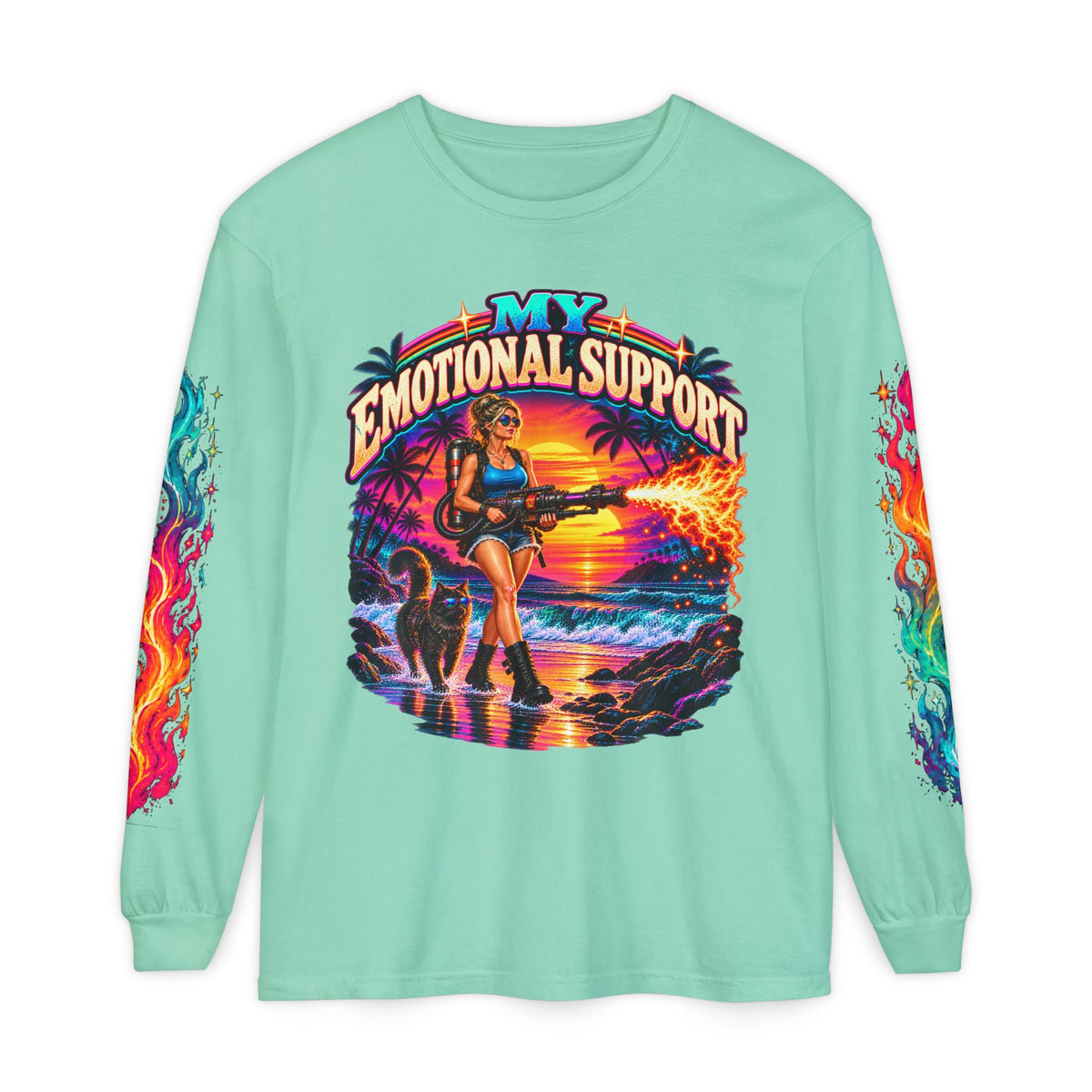 My Emotional Support Long Sleeve Shirt | This Should Help Graphic Tee | Unisex Comfort Colors