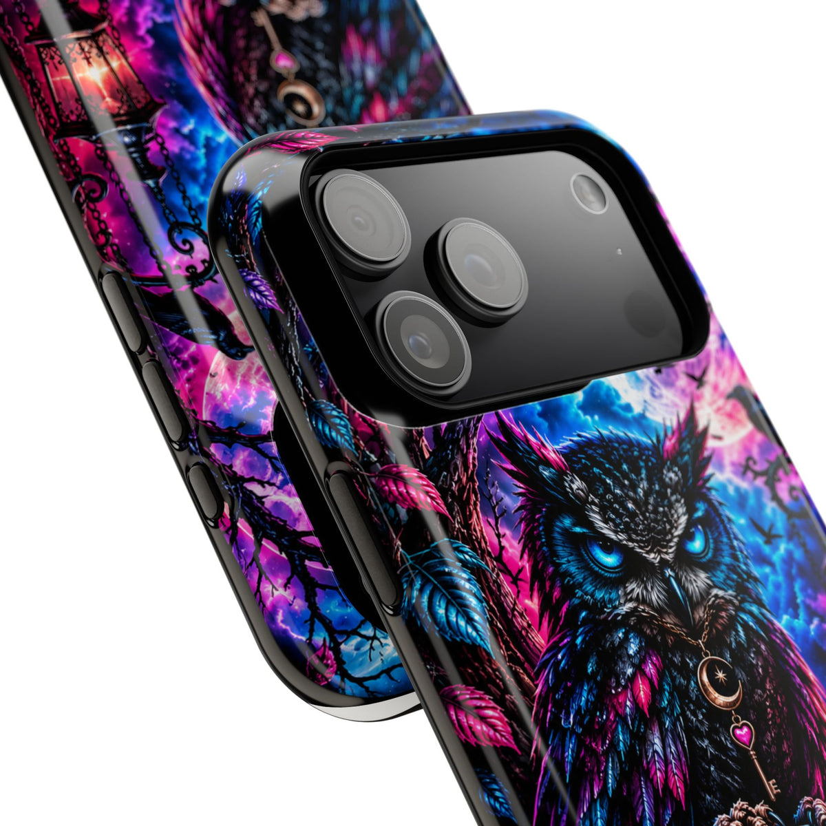 Mystical Owl Phone Case – Dark Fantasy Owl & Roses Magnetic Case for iPhone & Samsung Galaxy