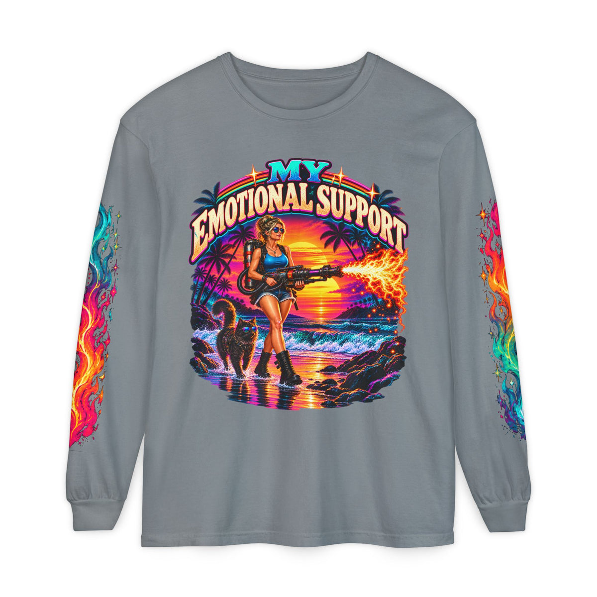 My Emotional Support Long Sleeve Shirt | This Should Help Graphic Tee | Unisex Comfort Colors