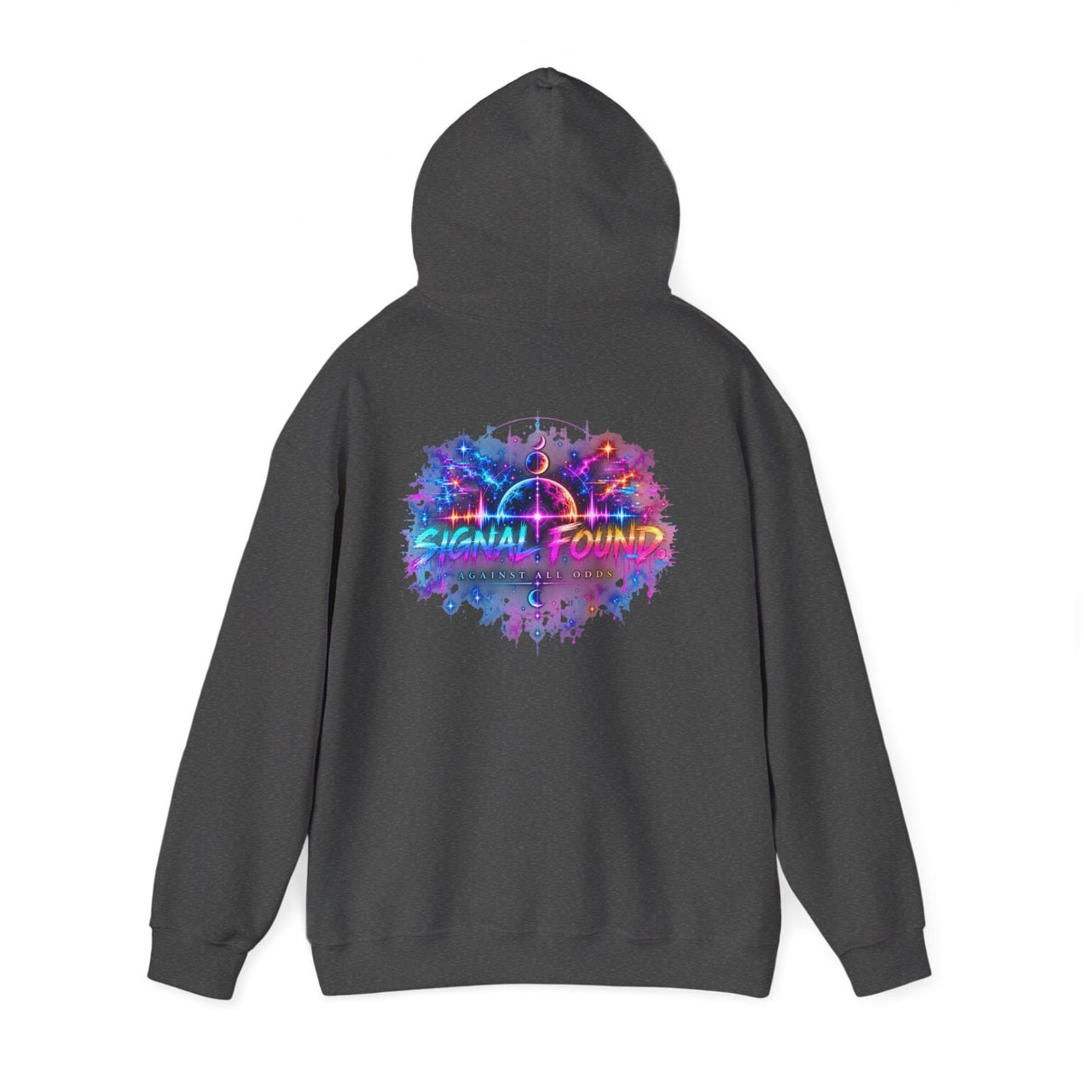 Different Worlds, Same Wavelength Hoodie | Signal Found Neon Graphic Sweatshirt | Hugs & Drugs