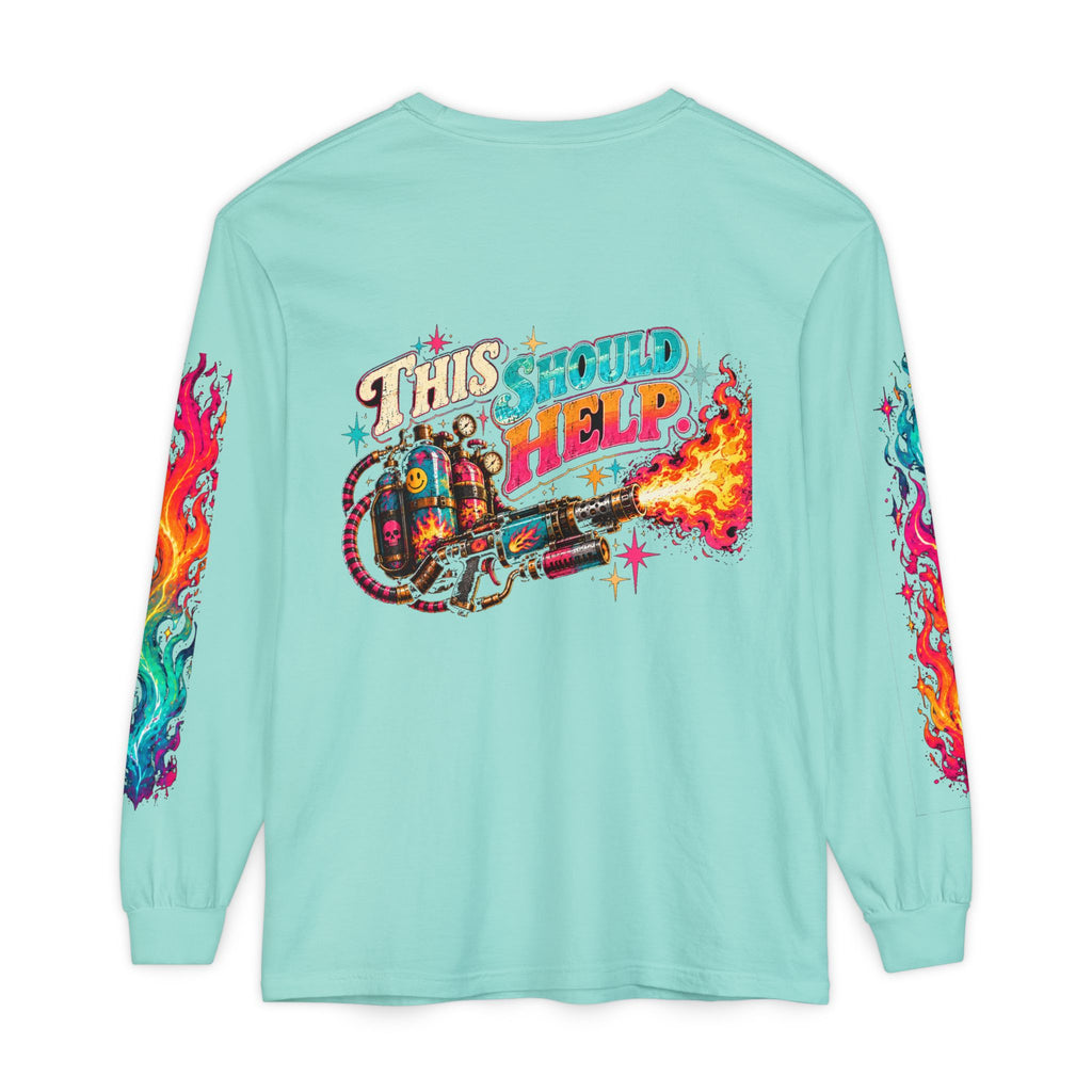 My Emotional Support Long Sleeve Shirt | This Should Help Graphic Tee | Unisex Comfort Colors