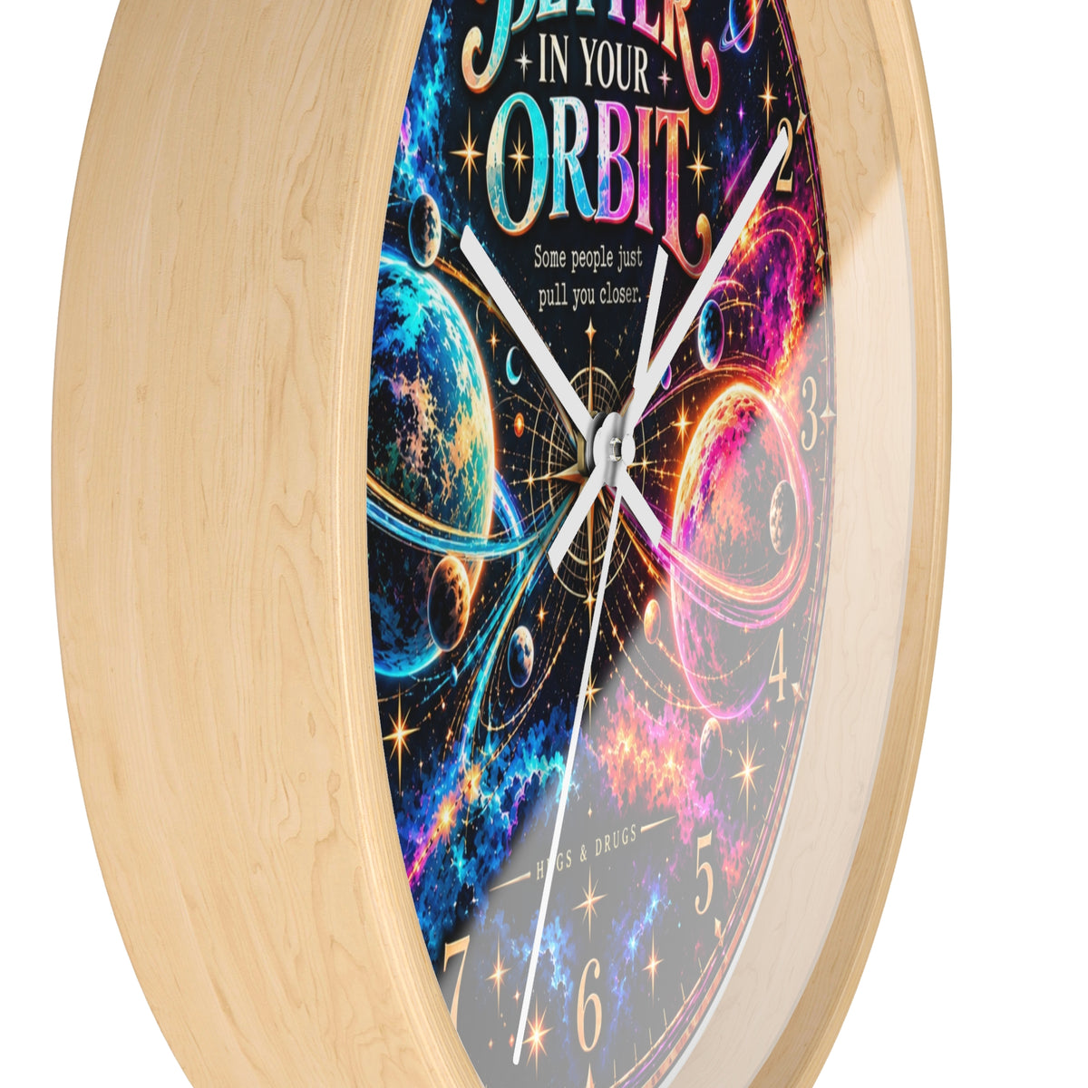 Better in Your Orbit Wall Clock |