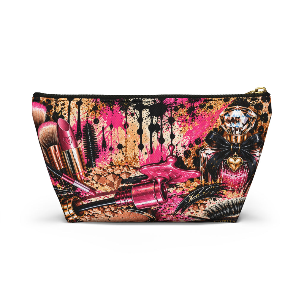 Hugs & Drugs Graffiti Makeup Bag | Edgy & Elegant Cosmetic Pouch & Travel Organizer