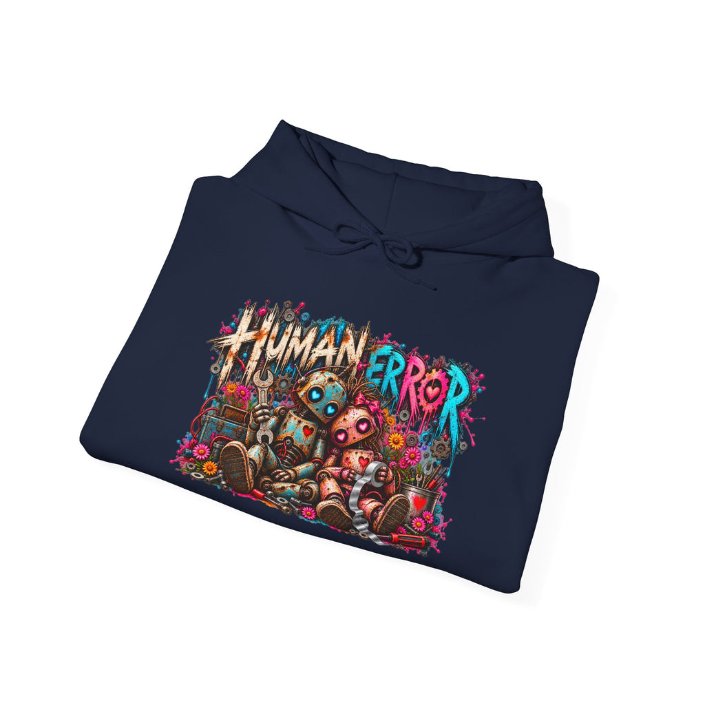 Hoodie - "Human Error" Graphic Streetwear Hoodie (Back: "Working as Intended")