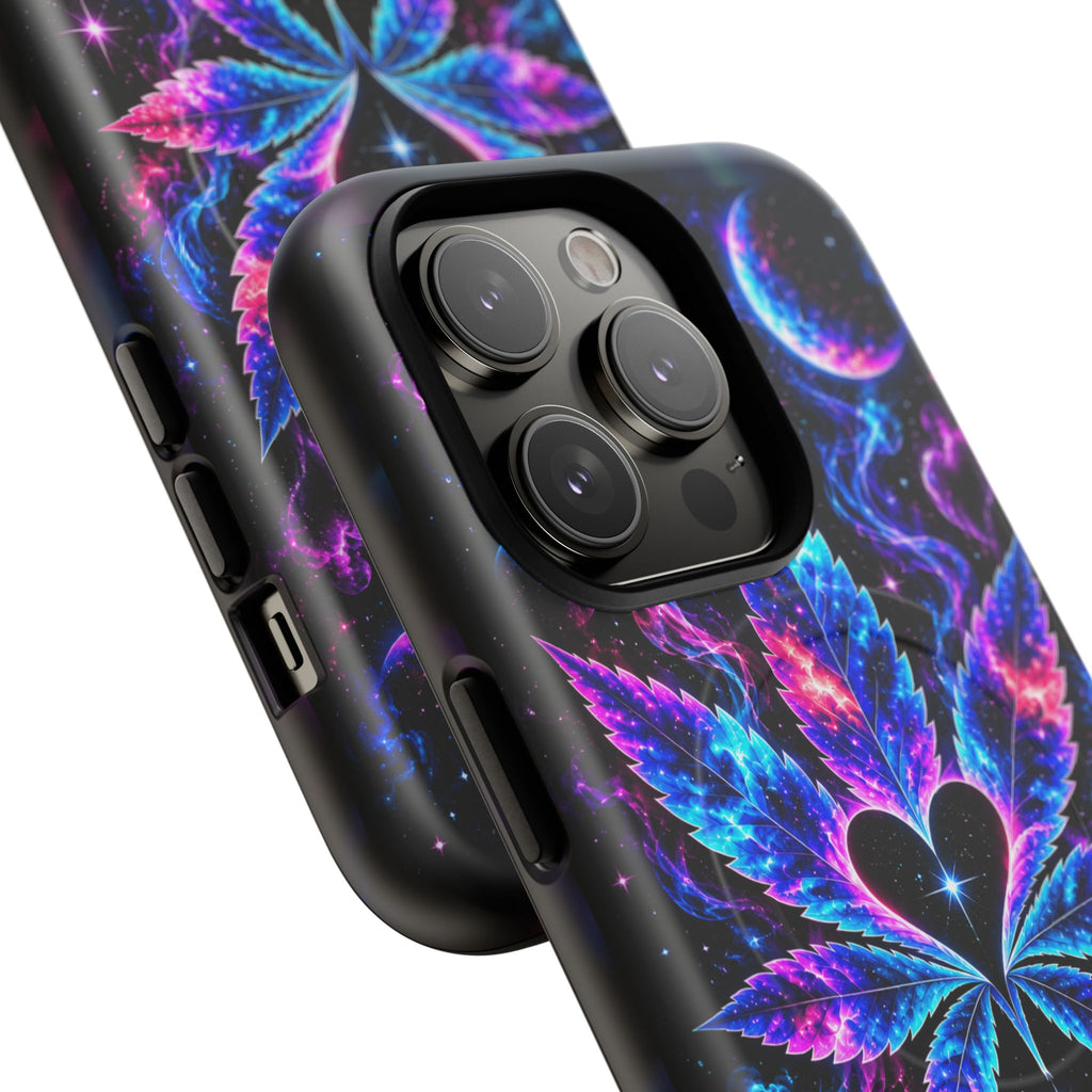 Hugs & Drugs Neon Butterfly Phone Case | Psychedelic Floral MagSafe Compatible Tough iPhone Case