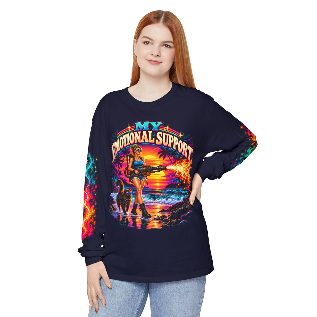 My Emotional Support Long Sleeve Shirt | This Should Help Graphic Tee | Unisex Comfort Colors