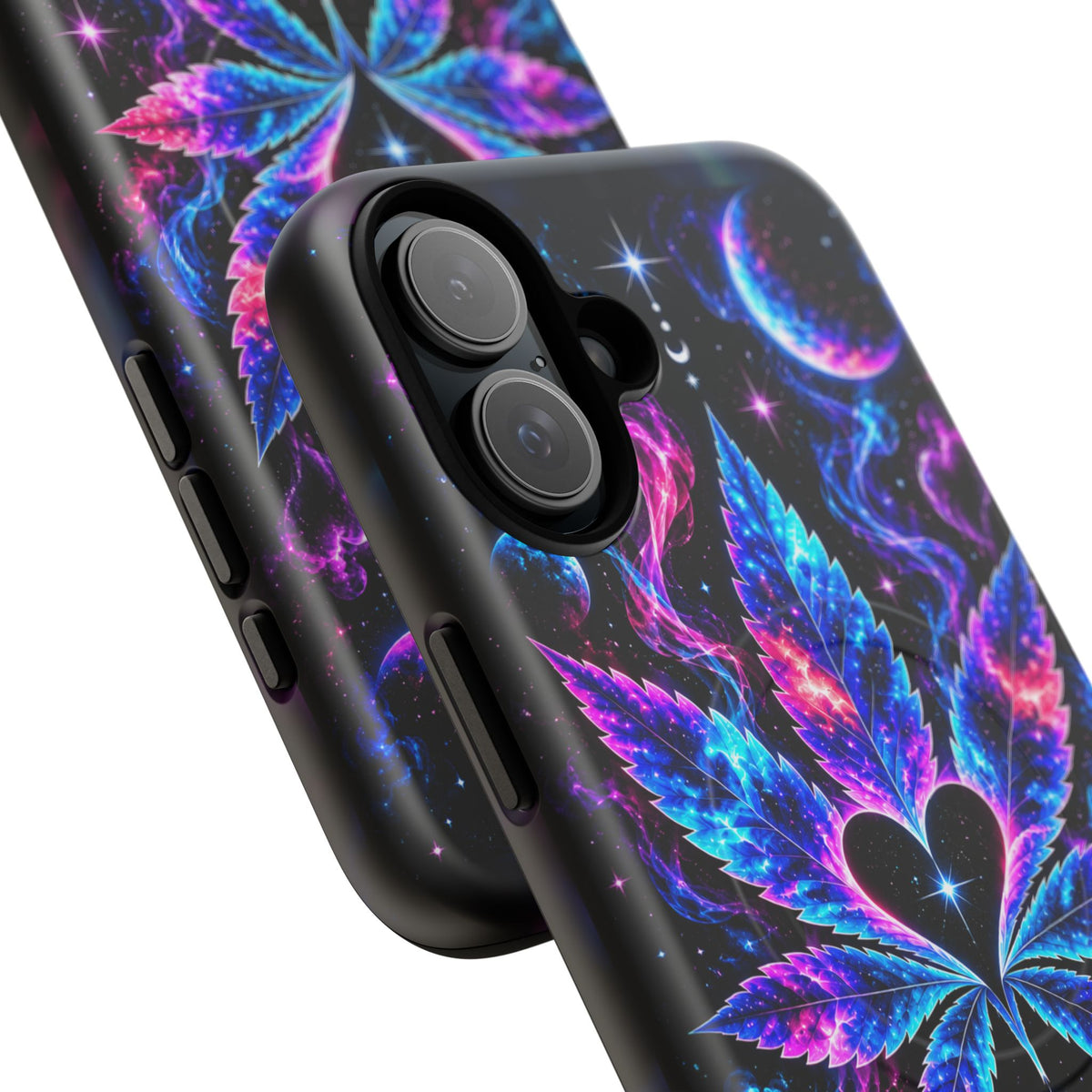 Hugs & Drugs Neon Butterfly Phone Case | Psychedelic Floral MagSafe Compatible Tough iPhone Case