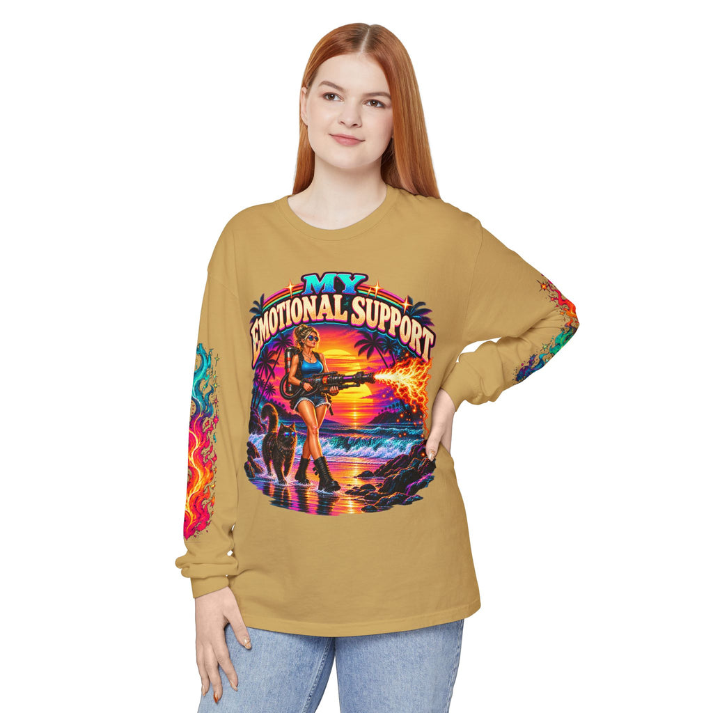 My Emotional Support Long Sleeve Shirt | This Should Help Graphic Tee | Unisex Comfort Colors