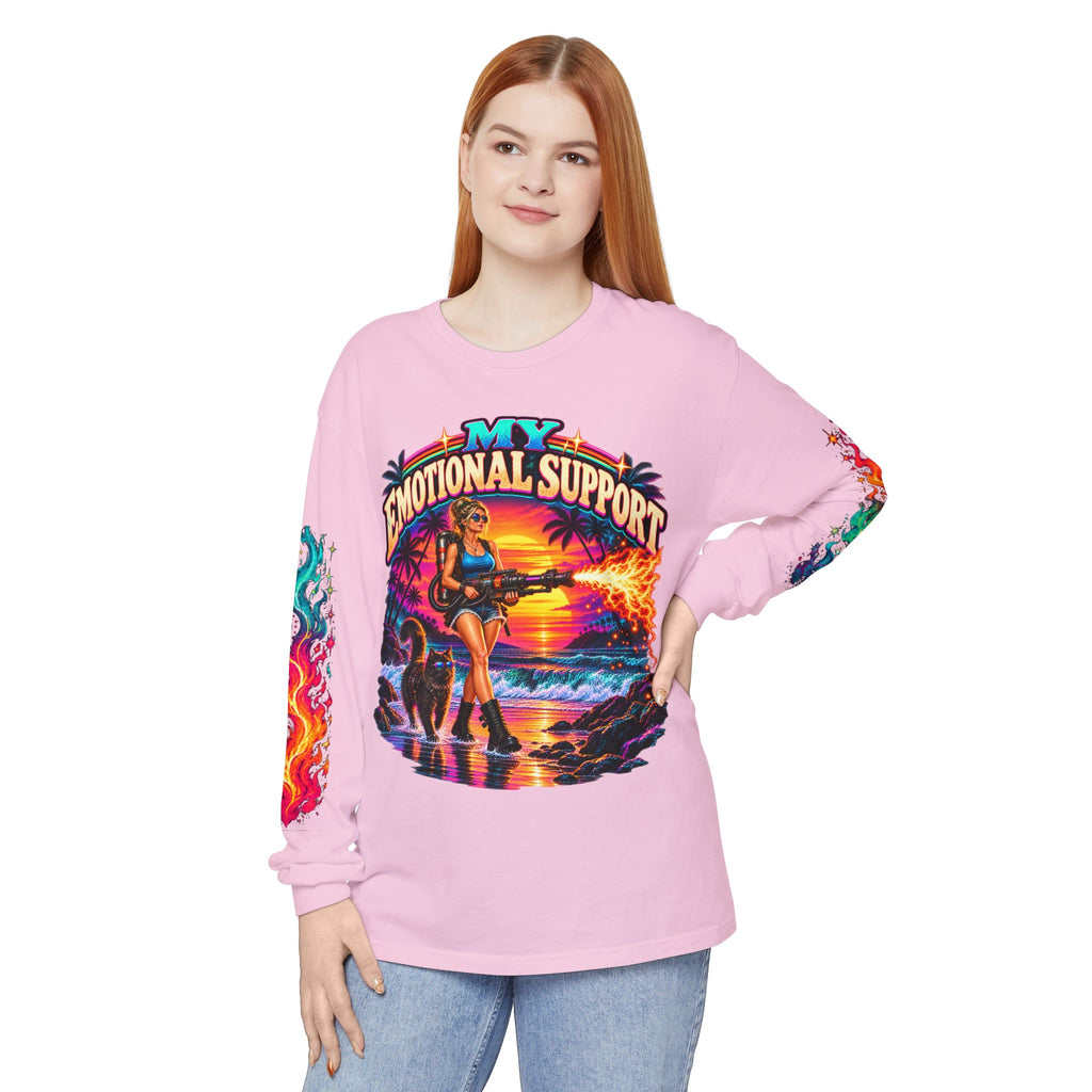 My Emotional Support Long Sleeve Shirt | This Should Help Graphic Tee | Unisex Comfort Colors