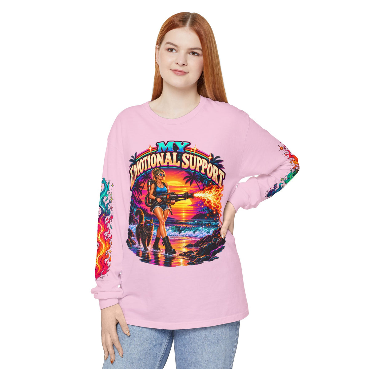 My Emotional Support Long Sleeve Shirt | This Should Help Graphic Tee | Unisex Comfort Colors