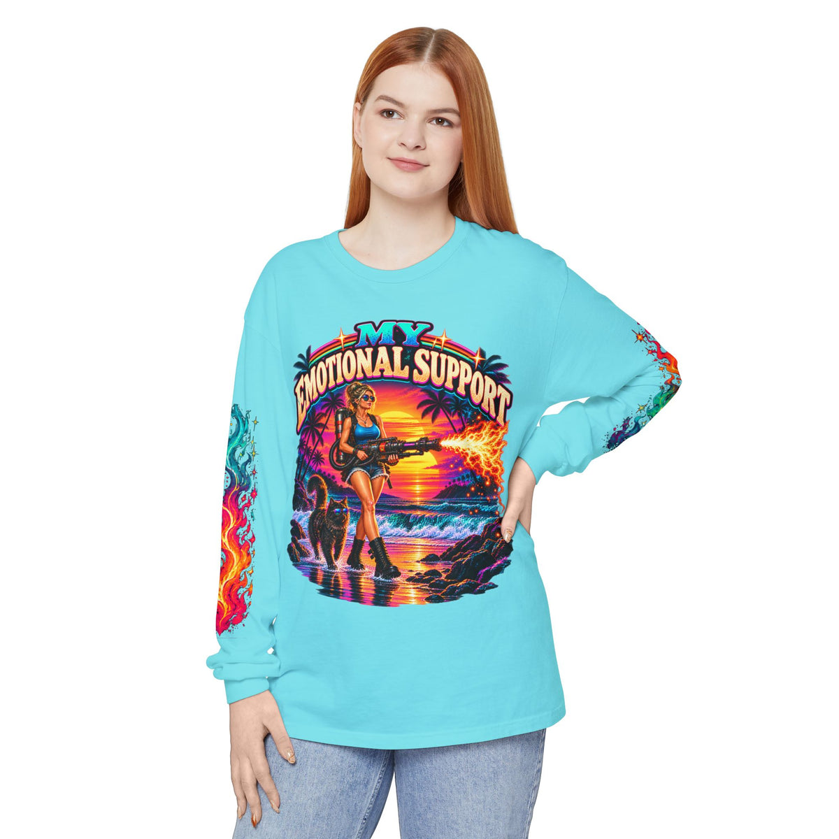My Emotional Support Long Sleeve Shirt | This Should Help Graphic Tee | Unisex Comfort Colors