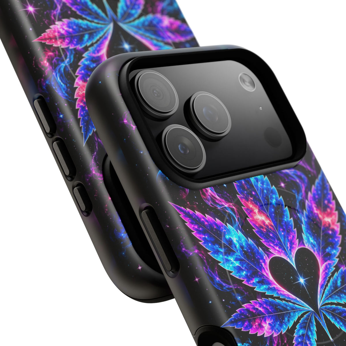 Hugs & Drugs Neon Butterfly Phone Case | Psychedelic Floral MagSafe Compatible Tough iPhone Case
