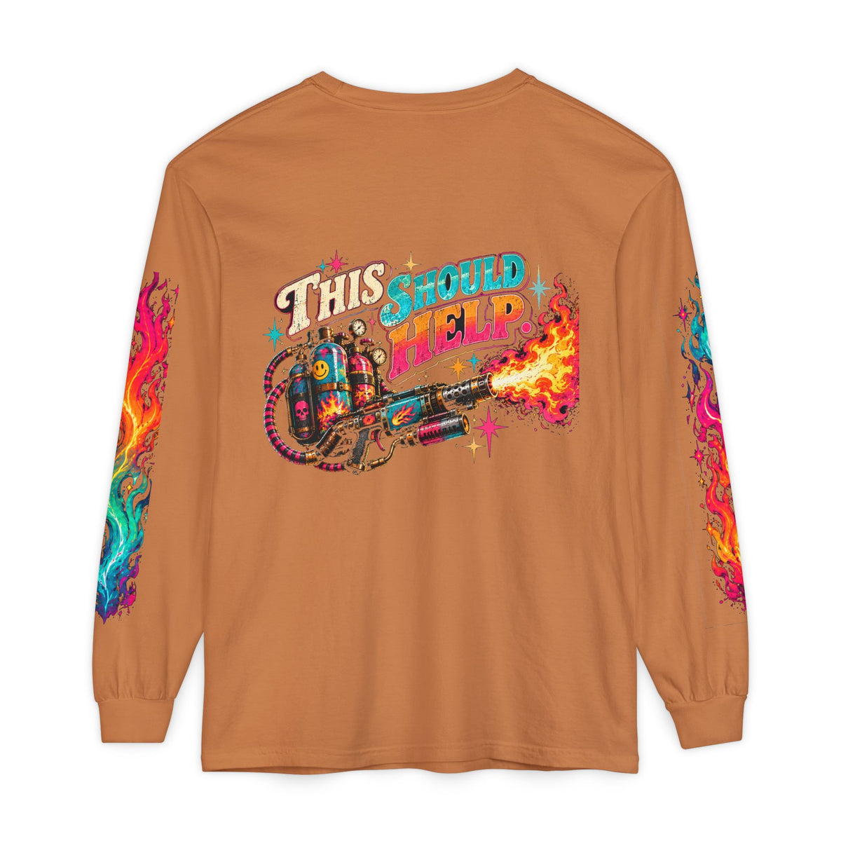 My Emotional Support Long Sleeve Shirt | This Should Help Graphic Tee | Unisex Comfort Colors