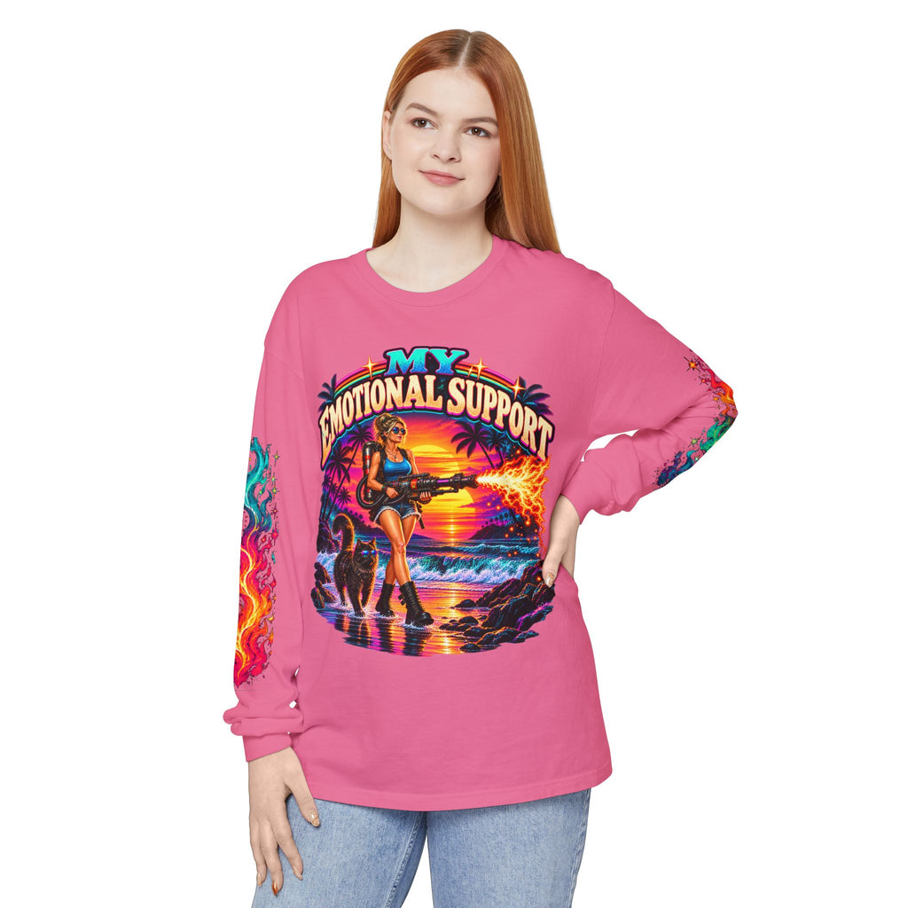 My Emotional Support Long Sleeve Shirt | This Should Help Graphic Tee | Unisex Comfort Colors