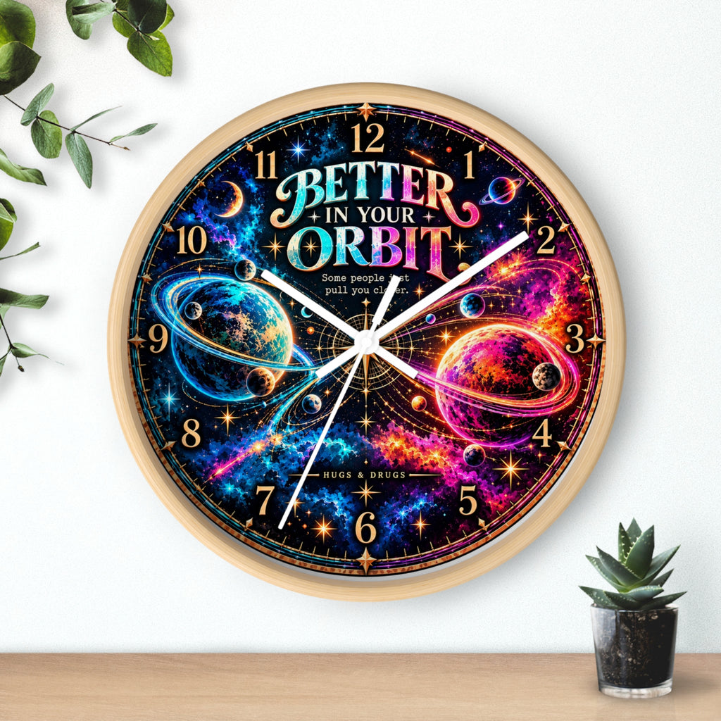 Better in Your Orbit Wall Clock |