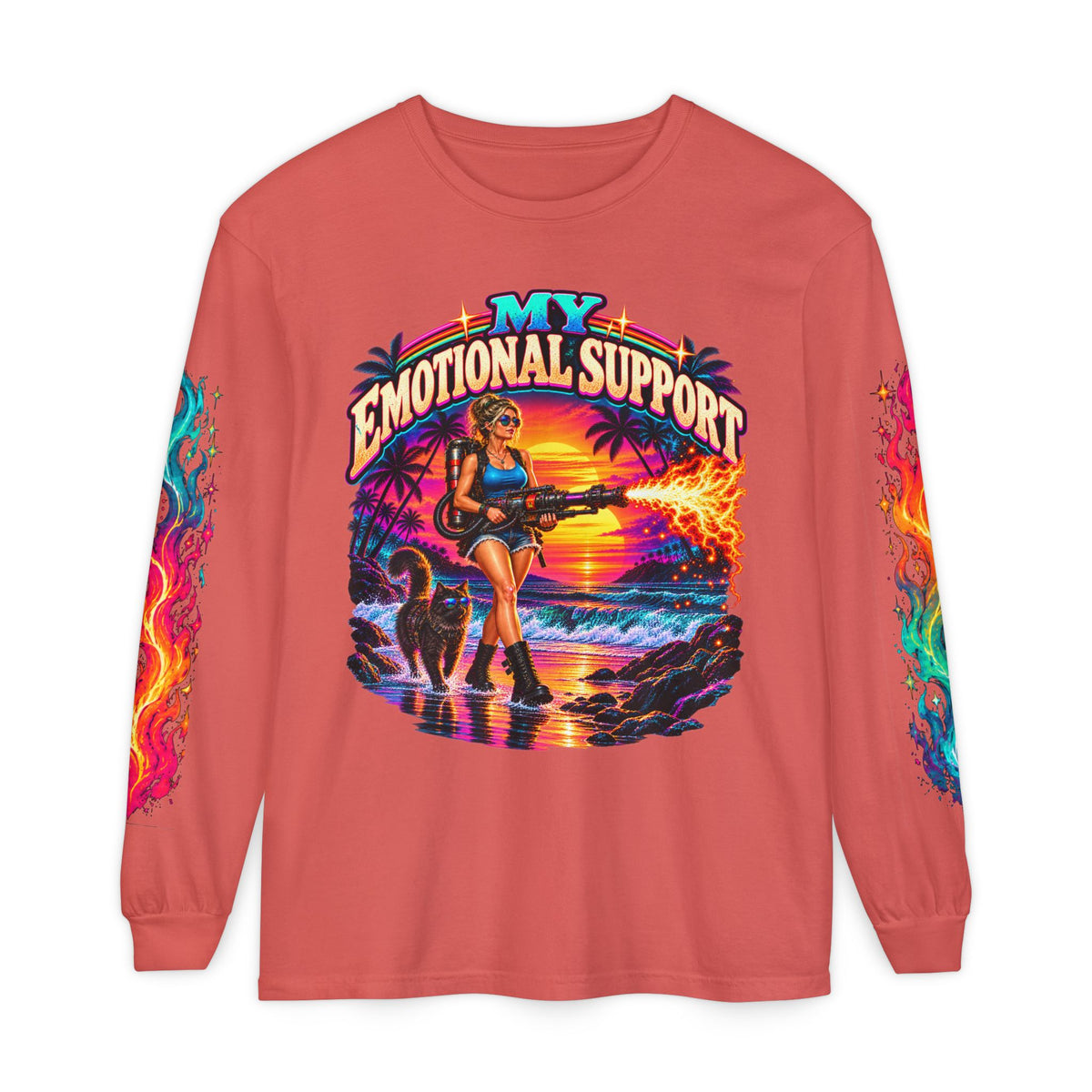 My Emotional Support Long Sleeve Shirt | This Should Help Graphic Tee | Unisex Comfort Colors